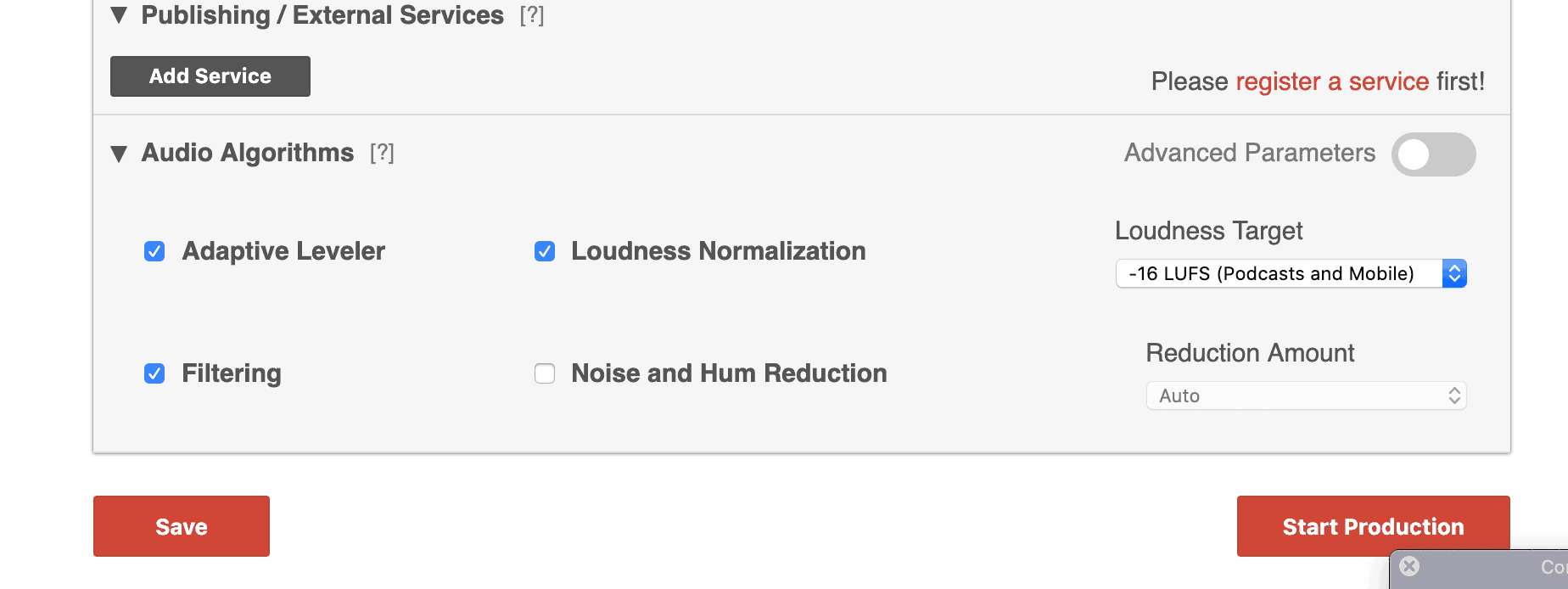 auphonic audio algorithms