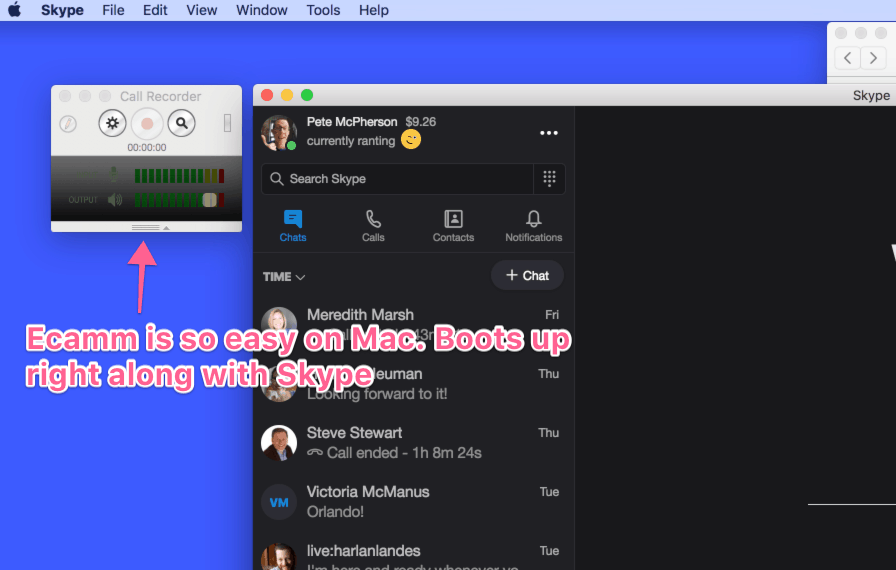 ecamm on Skype
