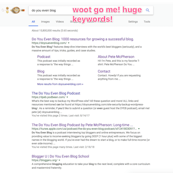 do you even blog serp