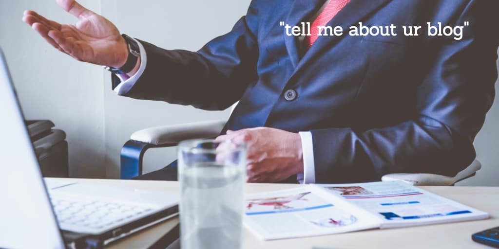 blogging looks terrible on a resume