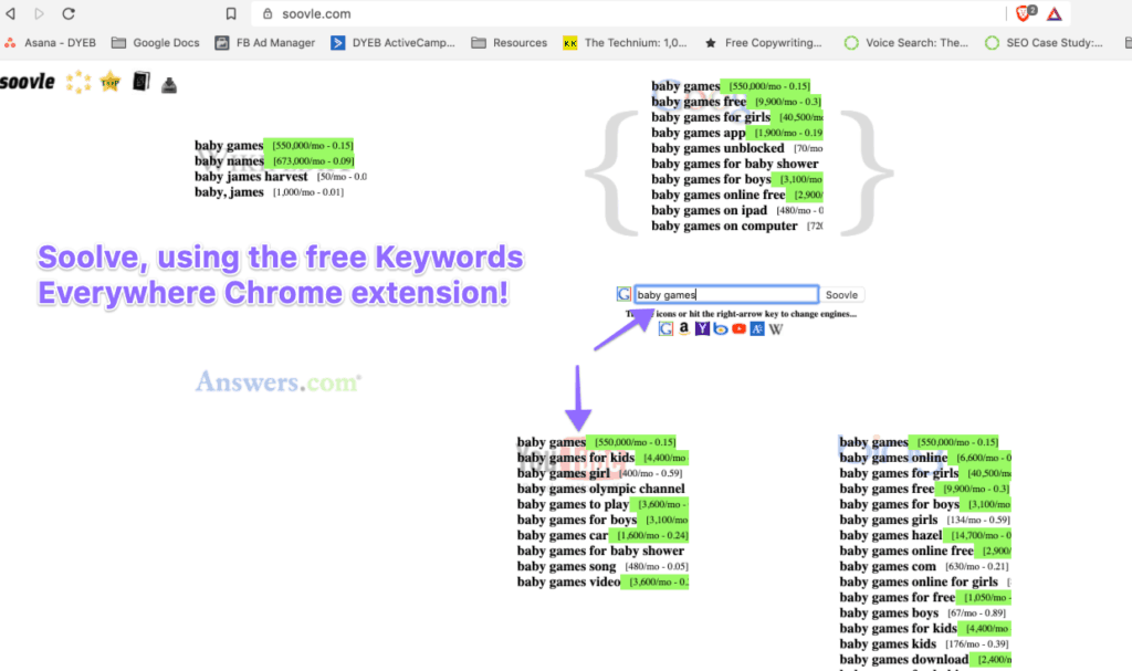 soolve keywords