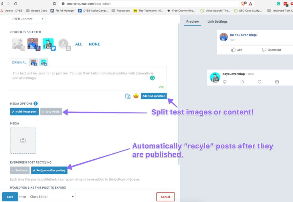 smarterqueue social media tool