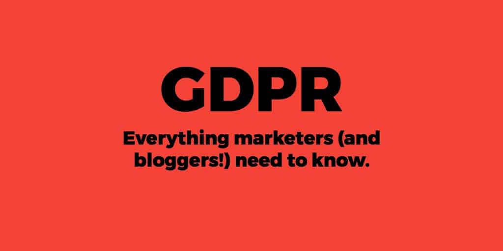 GDPR compliance bloggers marketing