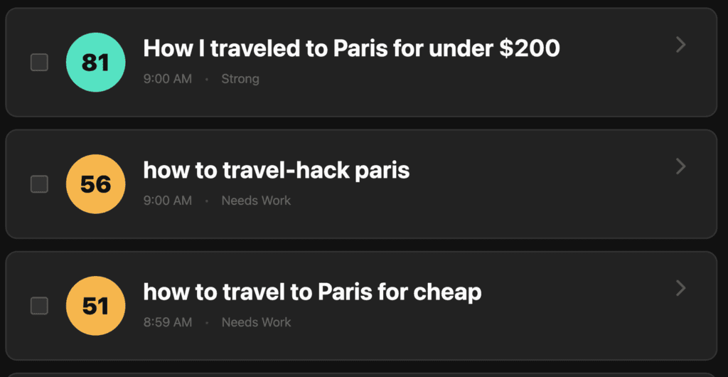 headline help scores