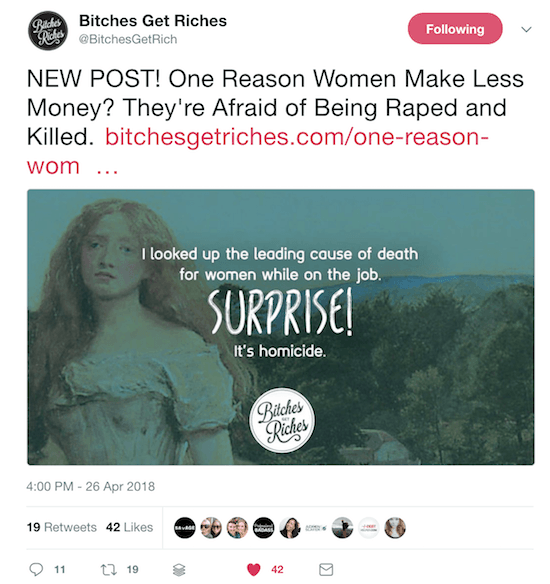 bitches get ritches emotion headline