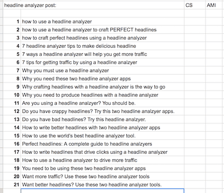 generating headline ideas