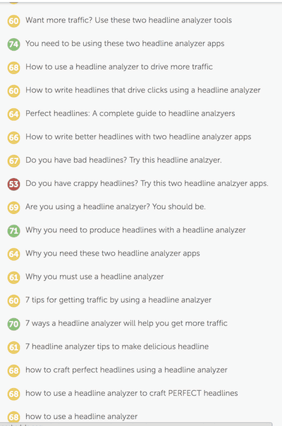 using the coschedule headline analyzer