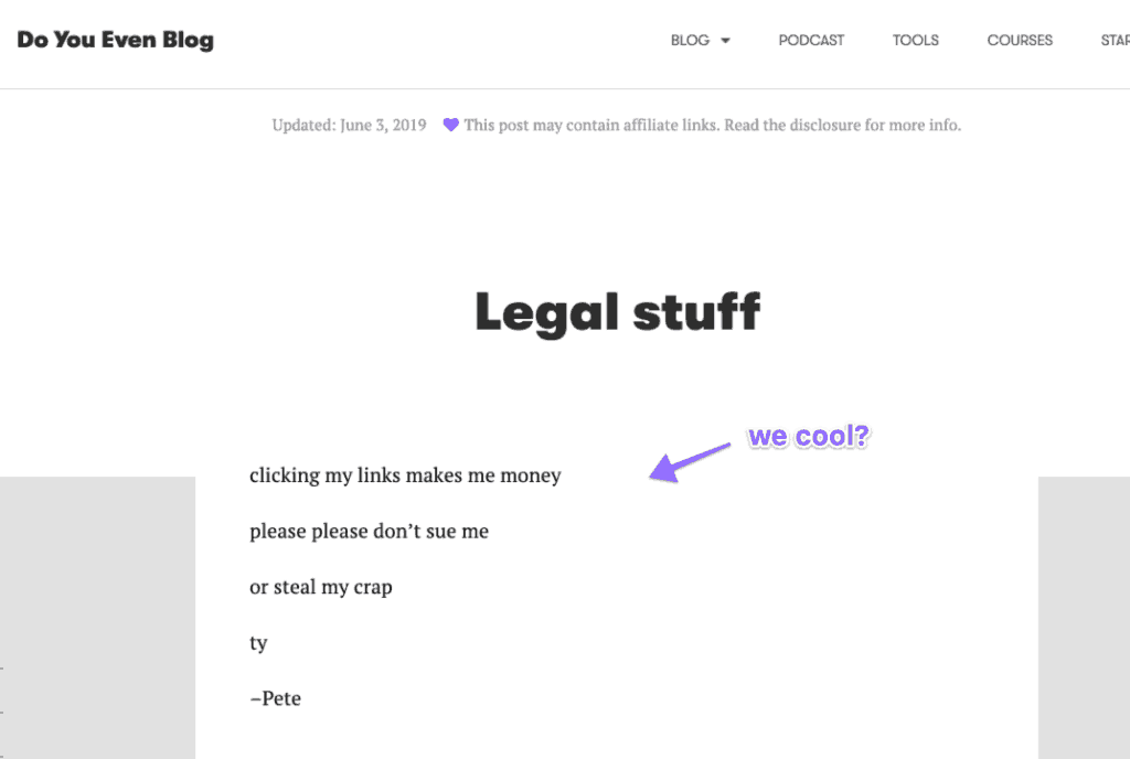 blogging legally
