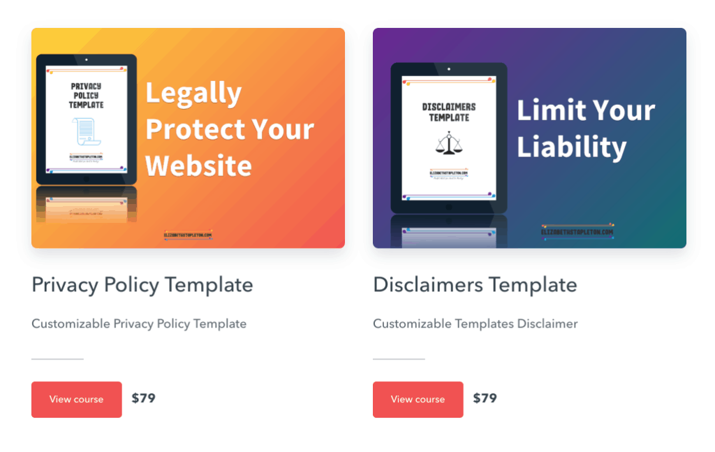 blog legal templates