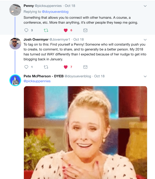connecting with other bloggers