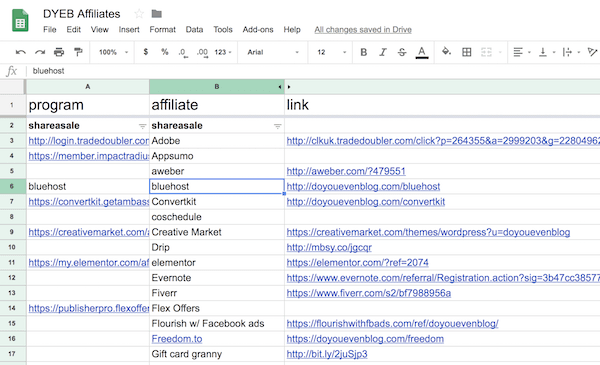 affiliate link tracker
