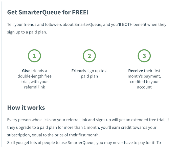 smarterqueue refer a friend