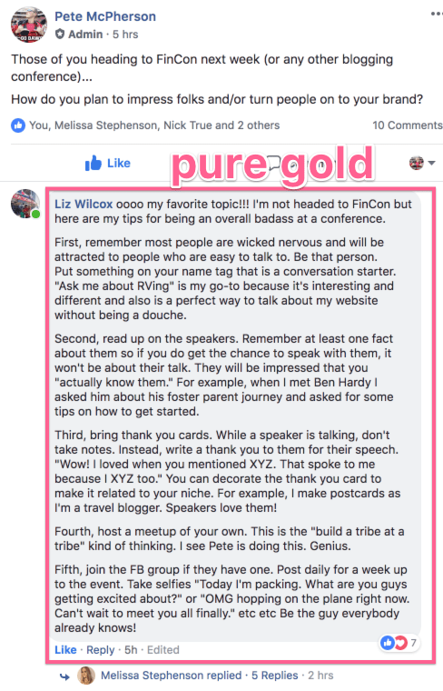 tips for conferences