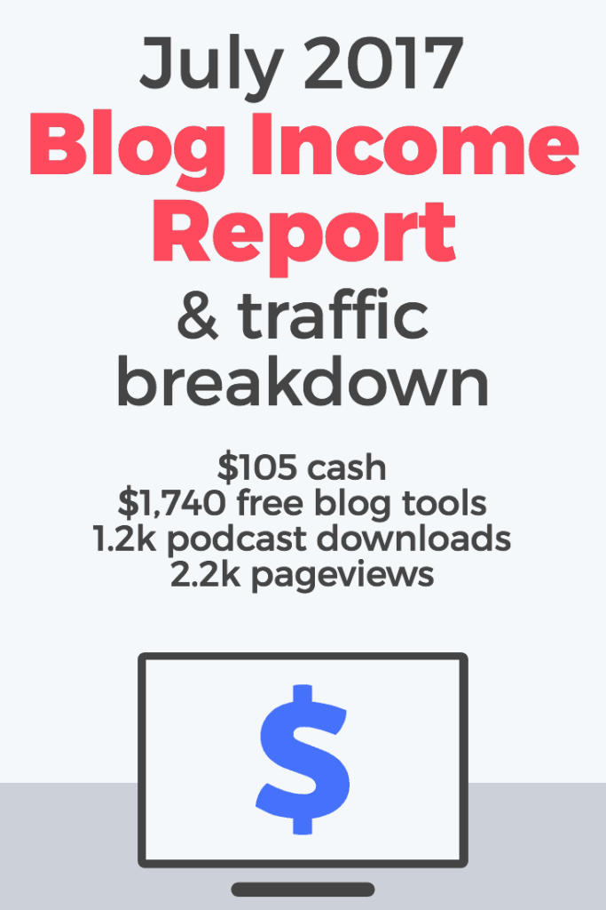 July 2017 monthly blog income report