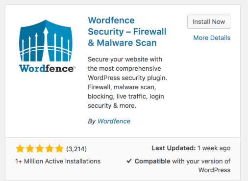 wordfence security plugin