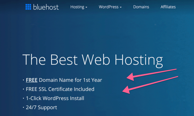 bluehost blog hosting