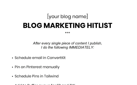 blog marketing hitlist