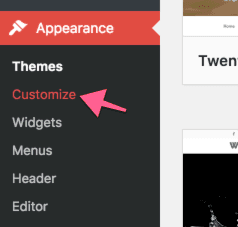 accessing wordpress customizer