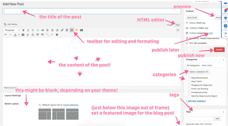 how to publish a post in wordpress