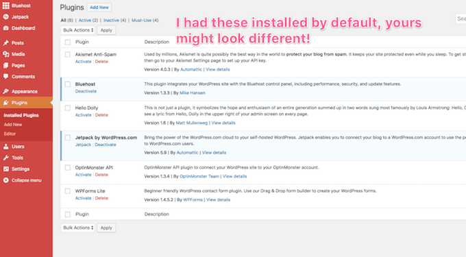 wordpress plugin dashboard