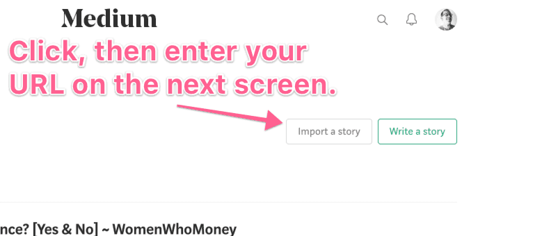how to import stories on medium