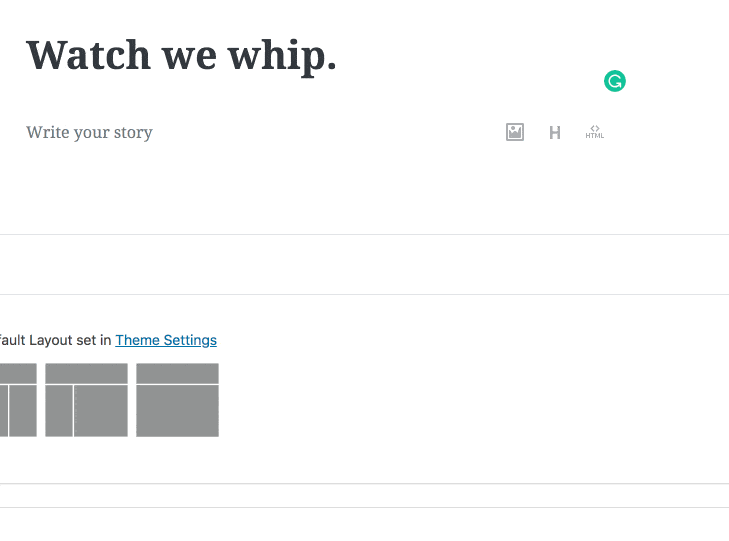 gutenberg writing experience