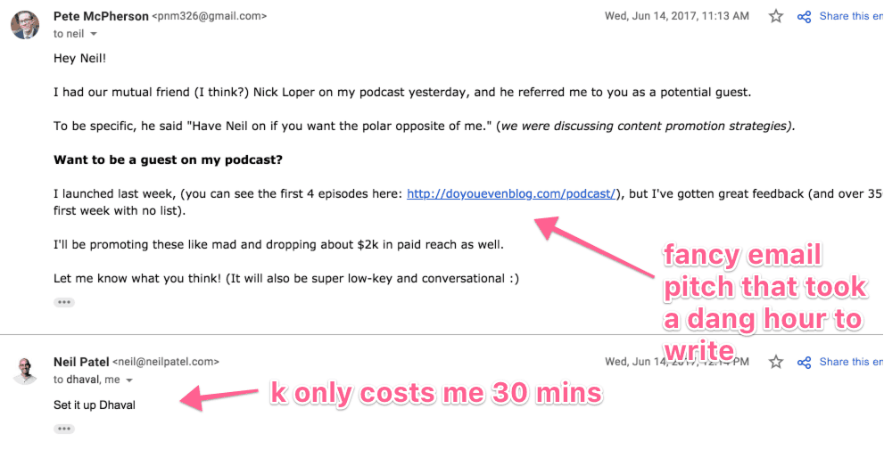 neil patel email pitch