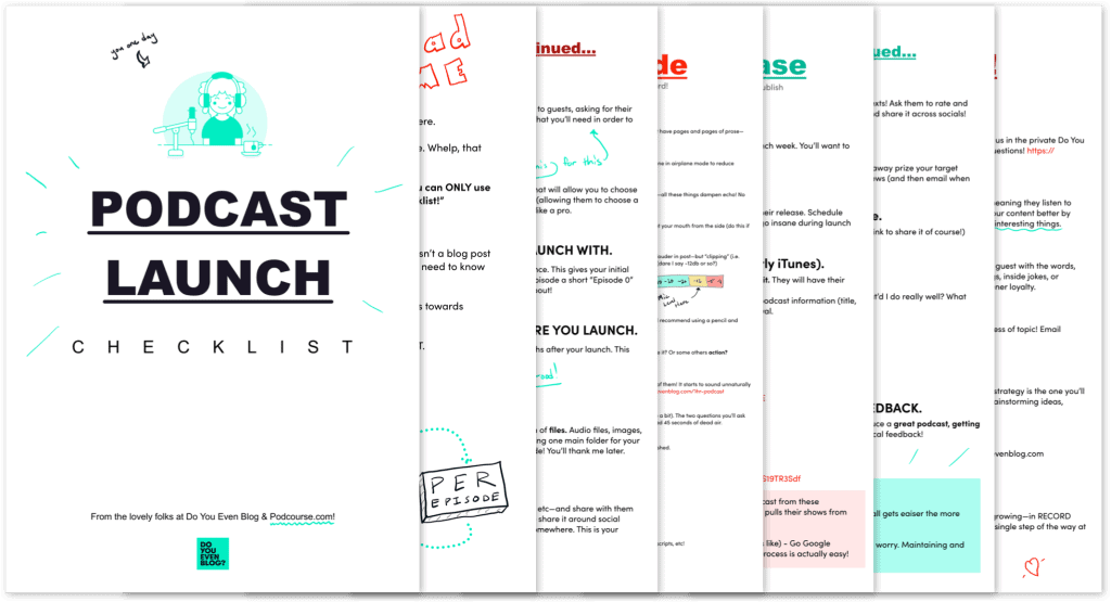 podcast launch checklist graphic